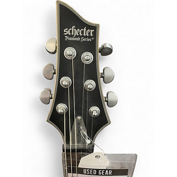 Used Schecter Guitar Research C1 Platinum Trans Black Solid Body Electric Guitar