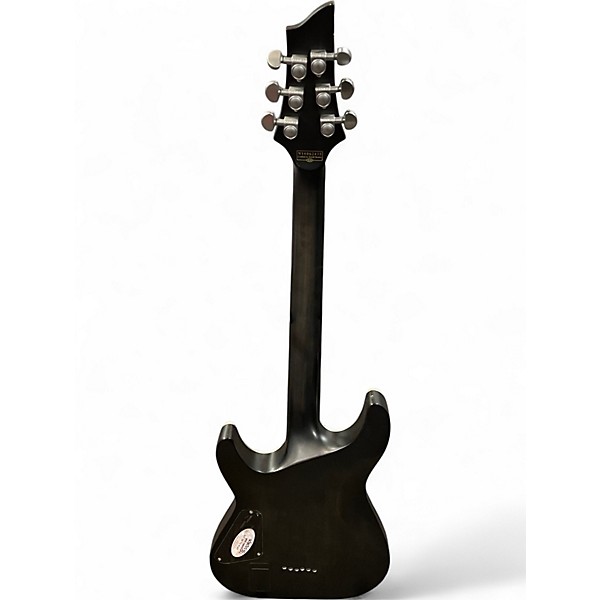 Used Schecter Guitar Research C1 Platinum Trans Black Solid Body Electric Guitar