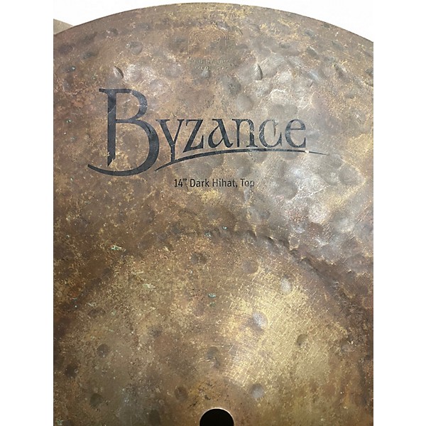 Used MEINL 14in Byzance Dark Hi Hat Pair Cymbal