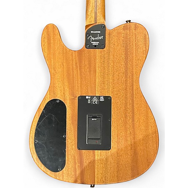 Used Fender Acoustasonic Player Telecaster Black Acoustic Electric Guitar