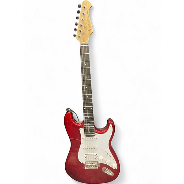 Used Donner STANDARD SERIES STRAT RED Solid Body Electric Guitar