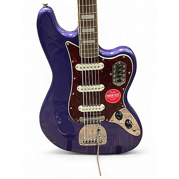 Used Squier Classic Vibe Bass VI Purple Metallic Electric Bass Guitar