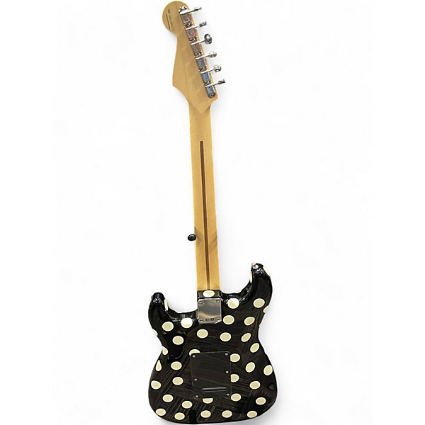 Used Fender Artist Series Buddy Guy Polka Dot Stratocaster Black With White Polka Dots Solid Body Electric Guitar