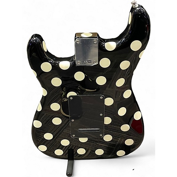 Used Fender Artist Series Buddy Guy Polka Dot Stratocaster Black With White Polka Dots Solid Body Electric Guitar