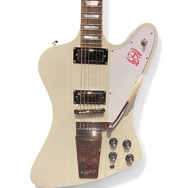 Used Epiphone 1963 Firebird V Reissue Polaris White Solid Body Electric Guitar