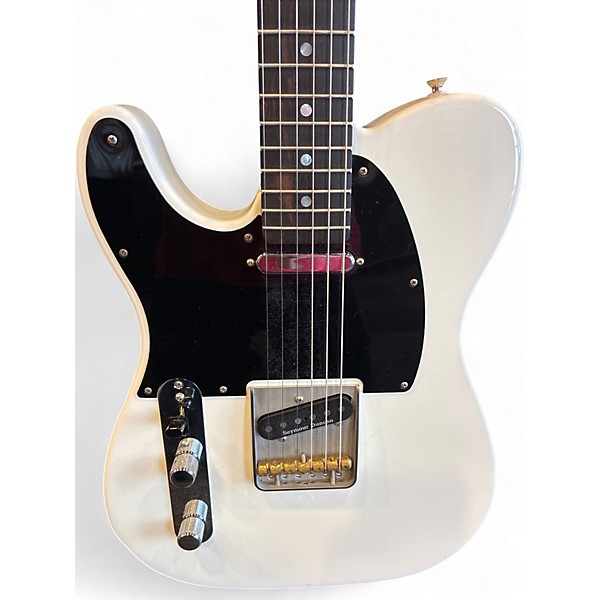 Used Fender PLAYER TELE LH PF PWT White Solid Body Electric Guitar