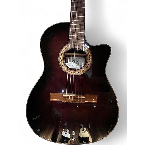 Used Ibanez ga35tce-dvs dark violin burst Classical Acoustic Electric Guitar