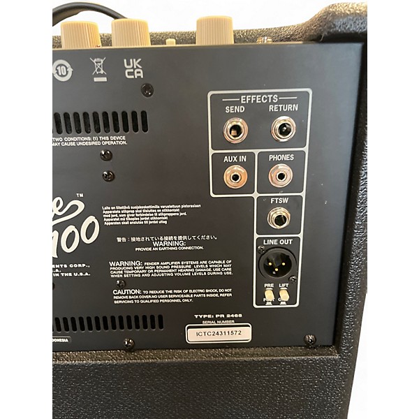 Used Fender Rumble 100 1x15 100W Bass Combo Amp