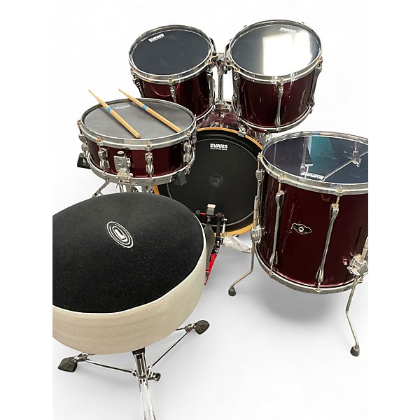 Used TAMA 5 Piece Superstar Wine Red Drum Kit
