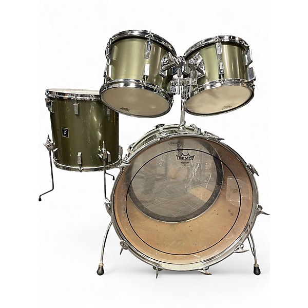 Vintage 1975 SONOR 4 Piece Phonic Centennial Aged Metallic Pewter Drum Kit