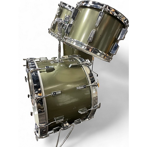 Vintage 1975 SONOR 4 Piece Phonic Centennial Aged Metallic Pewter Drum Kit