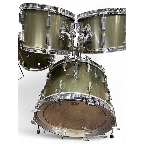 Vintage 1975 SONOR 4 Piece Phonic Centennial Aged Metallic Pewter Drum Kit