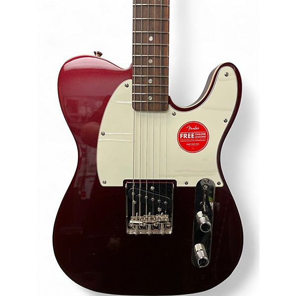 Used Squier Custom Esquire Burgundy Mist Solid Body Electric Guitar