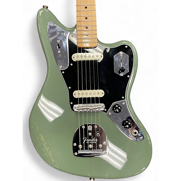 Used Fender American Professional Jaguar Green Solid Body Electric Guitar