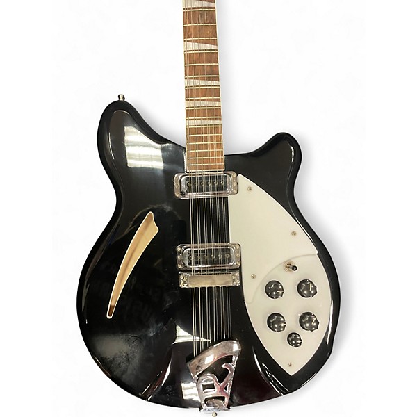 Used Rickenbacker 360/12 Black Hollow Body Electric Guitar