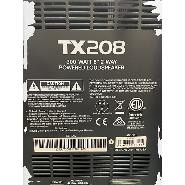 Used Alto TX208 Powered Speaker