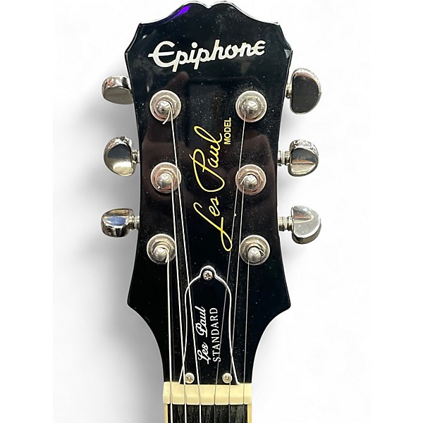 Used 2017 Epiphone Les Paul Standard Black Onyx Solid Body Electric Guitar