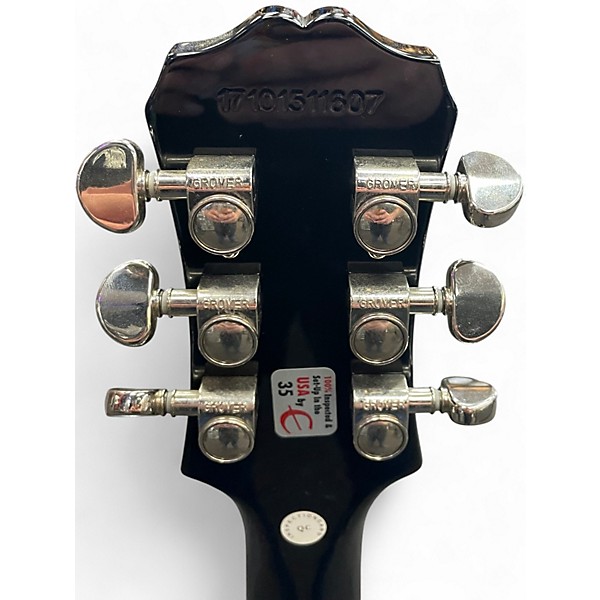 Used 2017 Epiphone Les Paul Standard Black Onyx Solid Body Electric Guitar