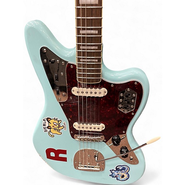 Used Squier CLASSIC VIBE JAGUAR Daphne Blue Solid Body Electric Guitar