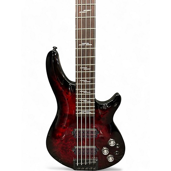 Used Schecter Guitar Research Omen Elite Red Electric Bass Guitar
