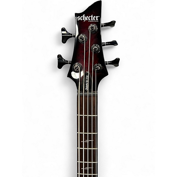 Used Schecter Guitar Research Omen Elite Red Electric Bass Guitar