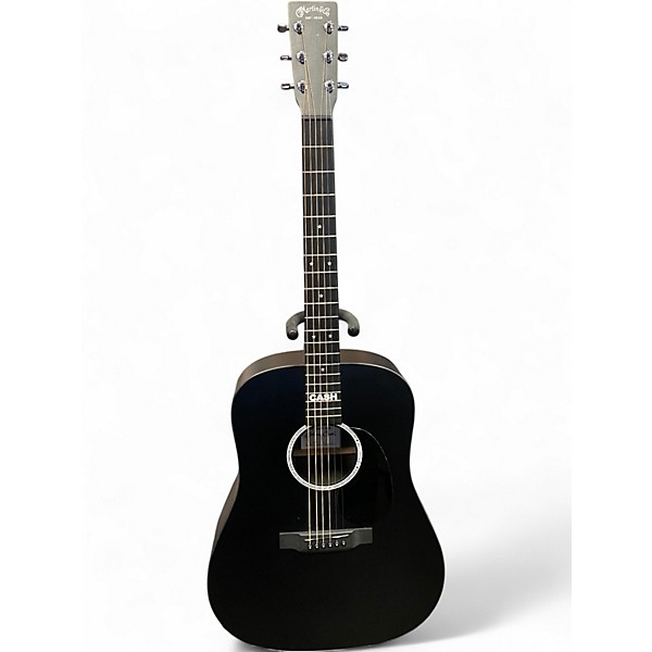 Used Martin DX Johnny Cash Black Acoustic Electric Guitar