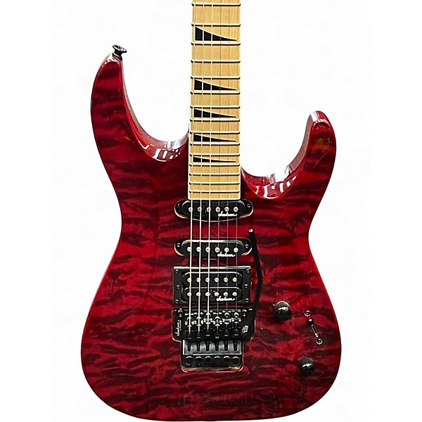 Used Jackson JS34Q Dinky Trans Red Solid Body Electric Guitar