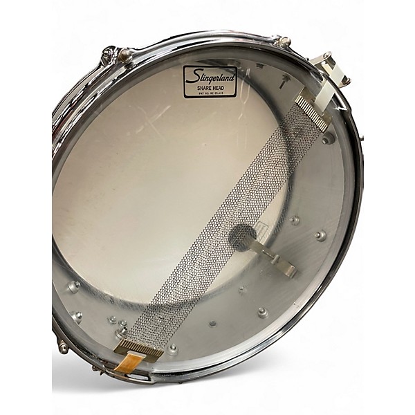 Vintage 1970 Slingerland 14X5.5 Buddy Rich Chrome Over Brass Snare Chrome Drum