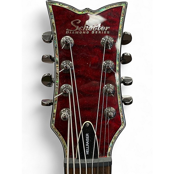 Used Schecter Guitar Research hellraiser devil 8 red Solid Body Electric Guitar