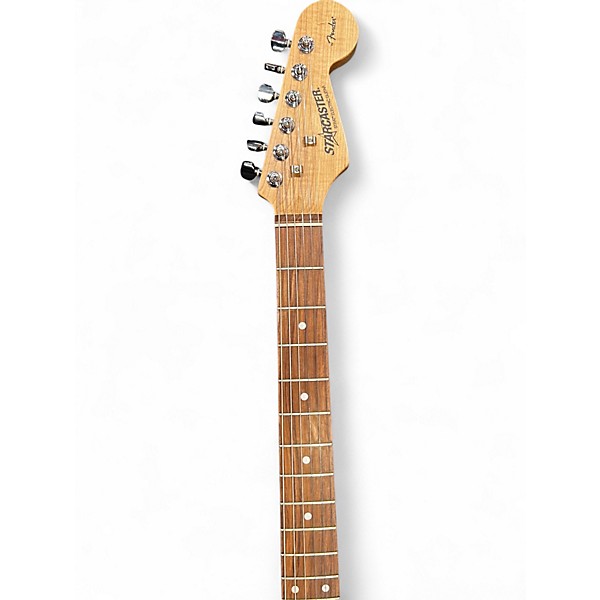 Used Starcaster by Fender Stratocaster Black Solid Body Electric Guitar