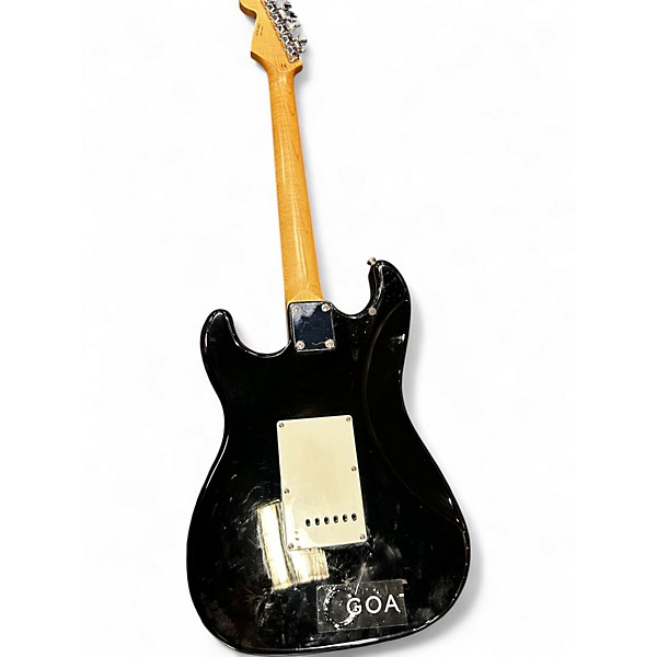 Used Starcaster by Fender Stratocaster Black Solid Body Electric Guitar