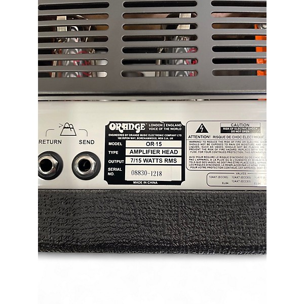 Used Orange Amplifiers OR15H 15W Tube Guitar Amp Head
