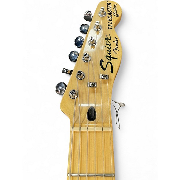 Used Squier Telecaster Custom Black Solid Body Electric Guitar