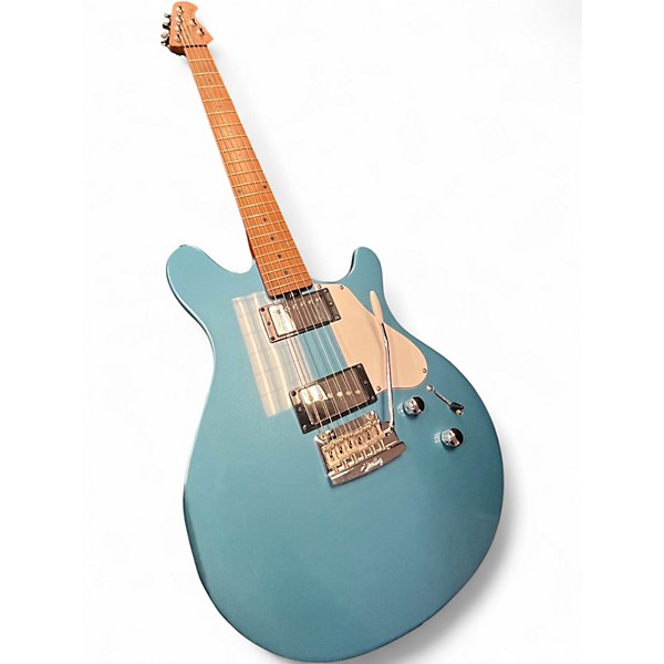 Used Sterling by Music Man Valentine Blue Solid Body Electric Guitar