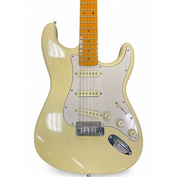 Used SX VINTAGE SERIES CUSTOM HAND MADE SSS STRAT STYLE TV Yellow Solid Body Electric Guitar