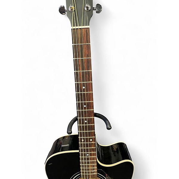 Used Yamaha FX335C Black Acoustic Electric Guitar