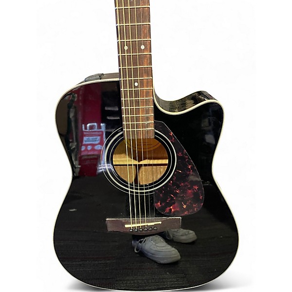 Used Yamaha FX335C Black Acoustic Electric Guitar
