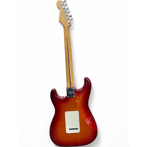 Used Fender Standard Stratocaster Plus Top Dark Cherry Burst Solid Body Electric Guitar
