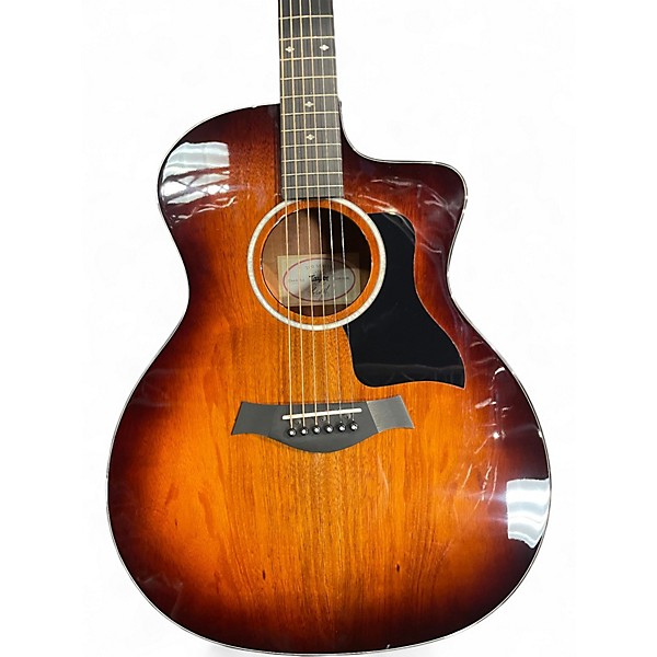 Used Taylor 224CEKDLX Brown Sunburst Acoustic Electric Guitar