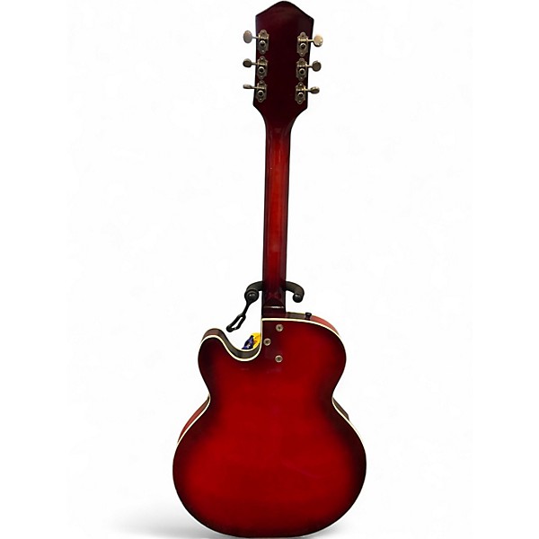 Vintage 1960s Silvertone 1454 Redburst Hollow Body Electric Guitar