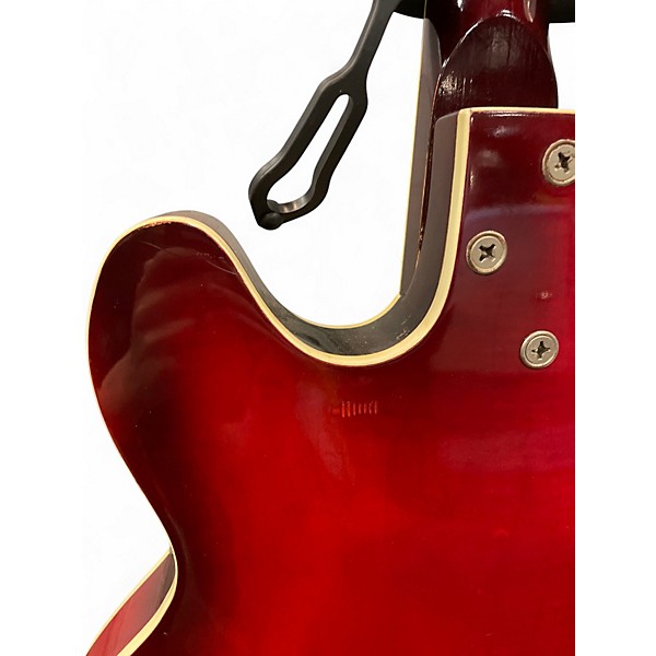 Vintage 1960s Silvertone 1454 Redburst Hollow Body Electric Guitar