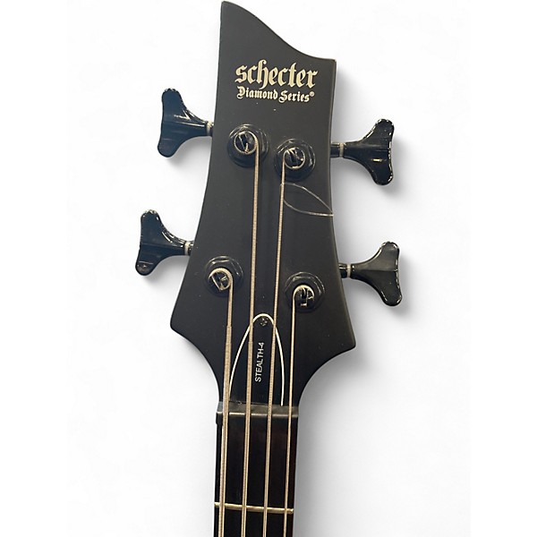 Used Schecter Guitar Research Stealth 4 Black Electric Bass Guitar