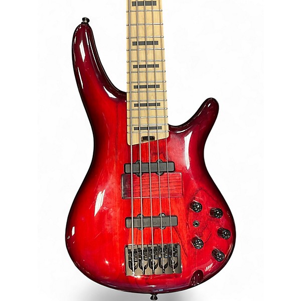 Used Ibanez ANB205 ADAM NITTI SIGNATURE Candy Red Burst Electric Bass Guitar