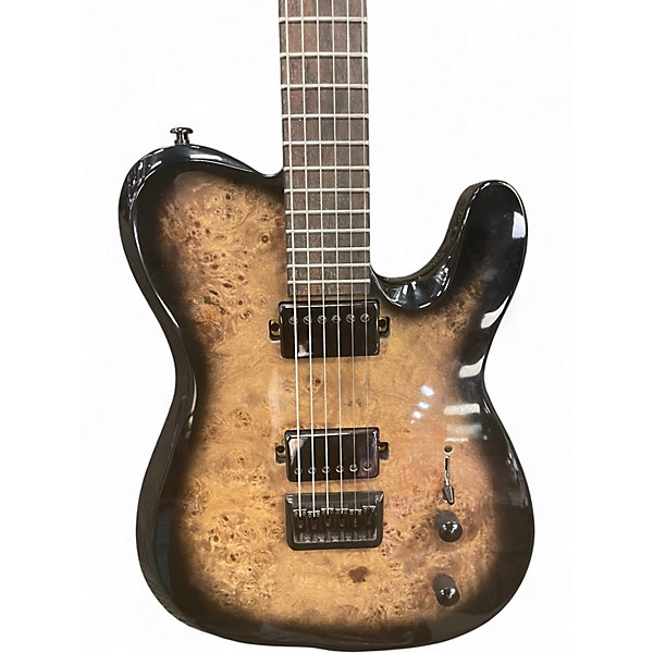 Used Subzero Guitars SZ Paradigm Baritone 27" Trans Black Burl Baritone Guitars