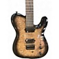 Used Subzero Guitars SZ Paradigm Baritone 27" Trans Black Burl Baritone Guitars
