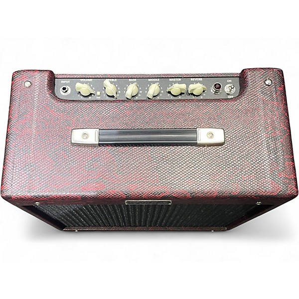 Used Fender Blues Junior IV 15W 1x12 Red Snakeskin Texas Heat Tube Guitar Combo Amp