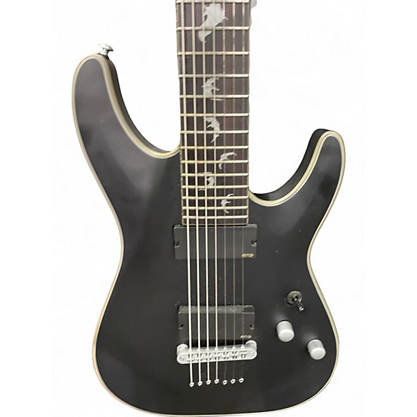 Used Schecter Guitar Research Damien Platinum Gray Solid Body Electric Guitar