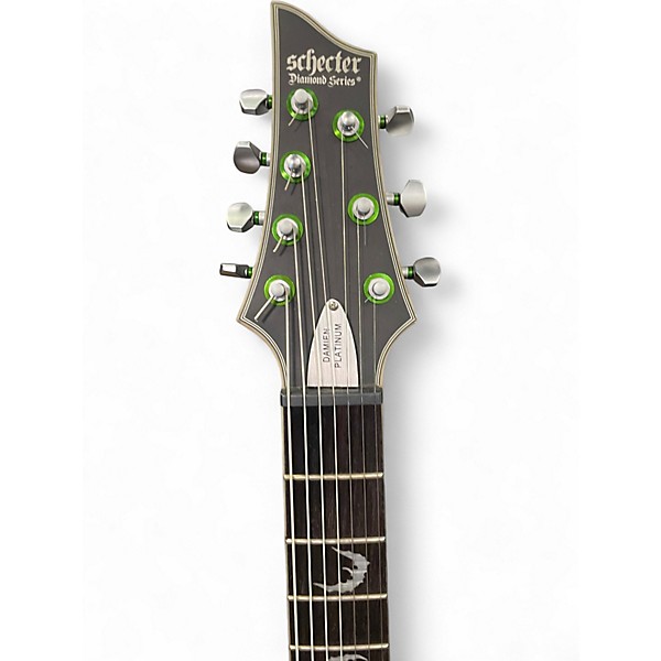 Used Schecter Guitar Research Damien Platinum Gray Solid Body Electric Guitar