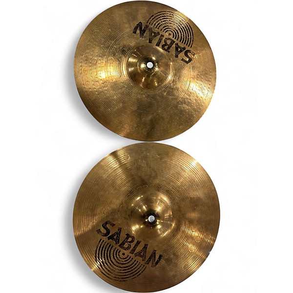 Used SABIAN 13in AA MARCHING HATS PAIR Cymbal