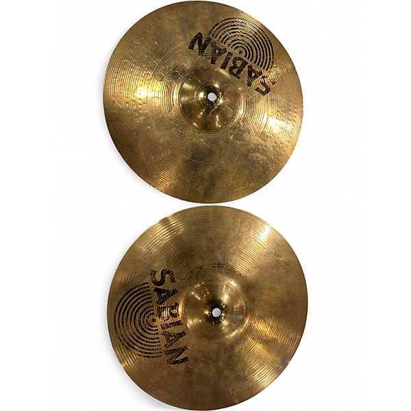 Used SABIAN 13in AA MARCHING HATS PAIR Cymbal